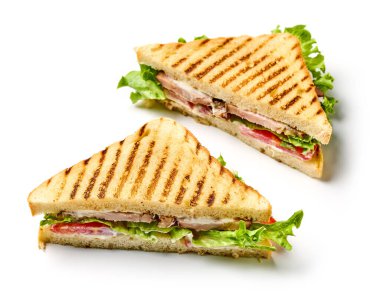 Club sandviç beyaz zemin üzerine izole