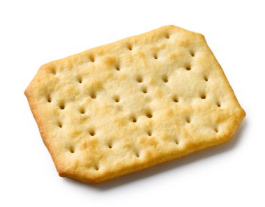 beyaz arkaplanda izole edilmiş kraker