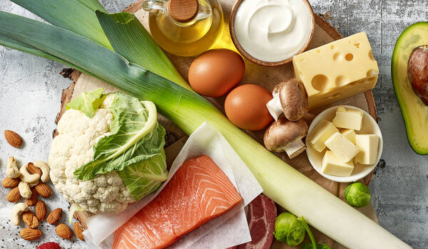 various fresh products, food ingredients for diet, healthy eating