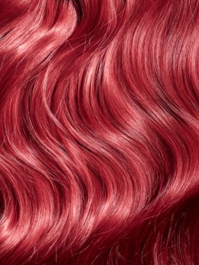 Dalgalı kızıl saç dokusu, üst görünüm