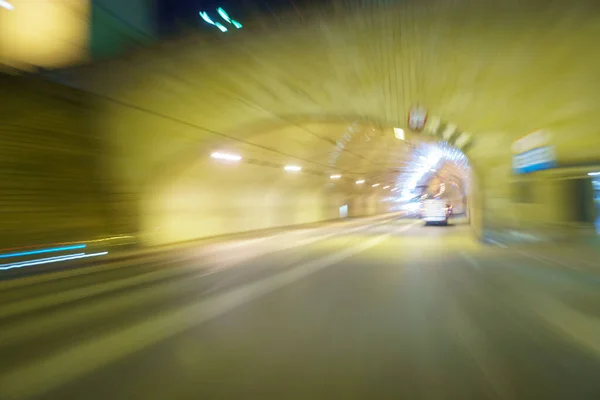 Driving City Night Motion Blur 로열티 프리 스톡 사진