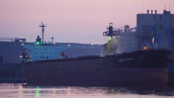 Гдиня Польща Близько 2019 Серпня Морський Порт Гдині Промислової Зони — стокове відео