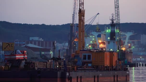 Gdynia Polonya Yaklaşık Ağustos 2019 Gdynia Liman Sanayi Bölgesi — Stok video