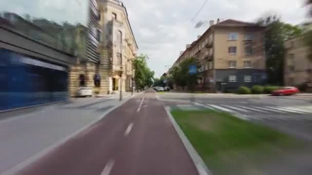 Cykling Cykelväg Snabb Rörelse — Stockvideo