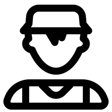 Genç Avatar yaz şapkası ve maskesi takıyor.