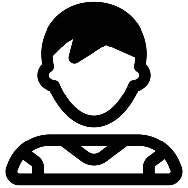 Yan saç stili olan genç bir çocuğun kullanıcı avatarı