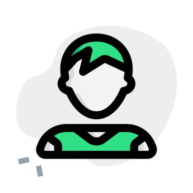 Yan saç stili olan genç bir çocuğun kullanıcı avatarı