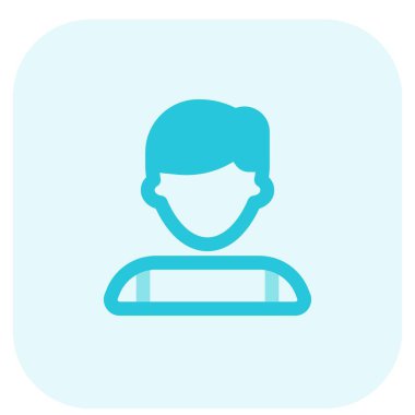 Yan tarafı asimetrik saç stili olan genç çocuk avatarı