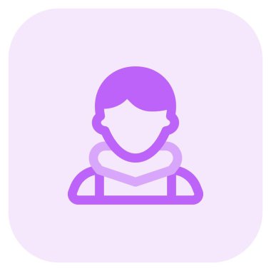 Genç yürüyüşçü avatarı, kenar kenarlı saç kesimi, kaplumbağa yaka ceket giyiyor.