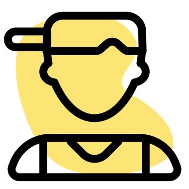 Forma ve ters şapka giyen genç Avatar.