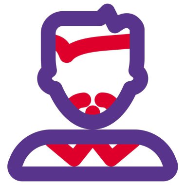 Benzersiz saç stili ve yakalı Fransız sakallı genç bir adam.