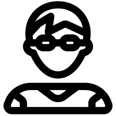 Benzersiz saç şekli ve gözlükleriyle genç bir adam.