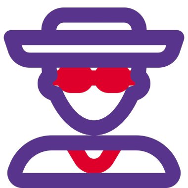 Moda sombrero şapkalı ve gözlüklü genç adam avatarı