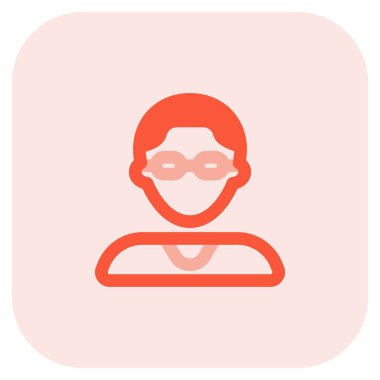 Kısa saçlı ve gözlüklü genç adam avatarı