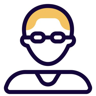 Kısa saçlı ve gözlüklü genç adam avatarı