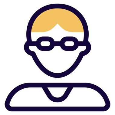 Gözlüklü ve orta boy saç stili olan genç erkek avatar