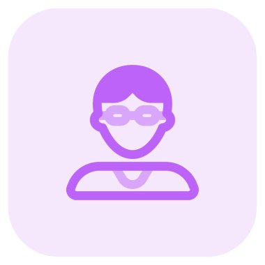 Gözlüklü ve orta boy saç stili olan genç erkek avatar