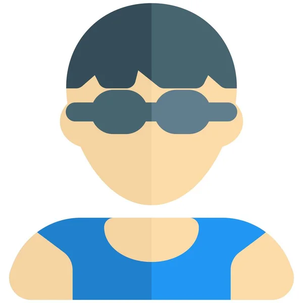 Jovem Com Penteado Estranho Usando Óculos — Vetor de Stock