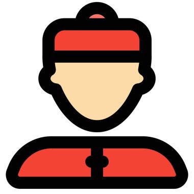 Geleneksel oryantal şapka takan Çinli adam avatarı