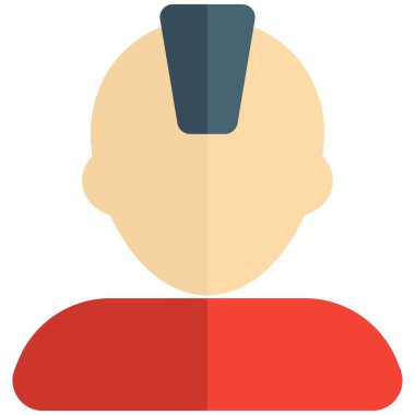 Genç adam Avatar stili Mohawk saç kesimi