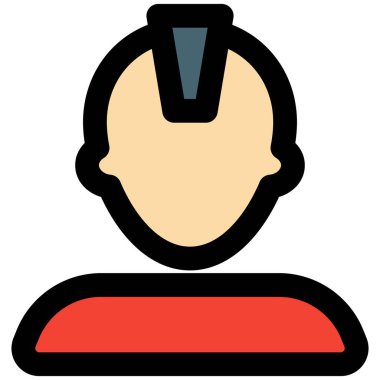 Genç adam Avatar stili Mohawk saç kesimi