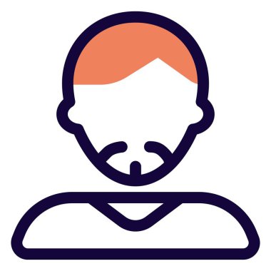 Yarı saç stili ve Fransız sakallı adam avatarı.