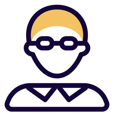 Kısa saç kesimi gözlüklü genç erkek avatar