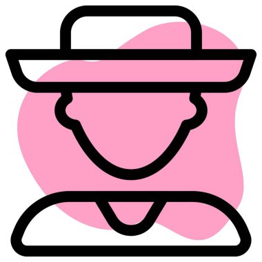 Genç Avatar büyük bir şapka takıyor.