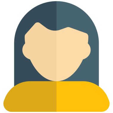 Uzun kenarlı genç kadın kısmen saç stili