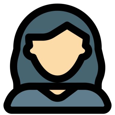 Uzun dalgalı saçlı, güzel bir kadın.