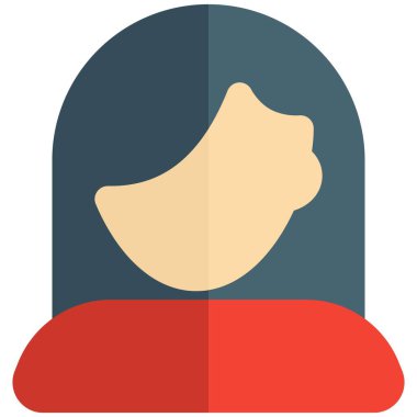 Yan taranmış uzun saçlı genç kadın avatarı.