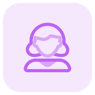 Kısa saçlı, güzel bir kadın avatar.