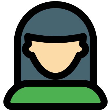 Künt perçemi olan genç kadın avatar.