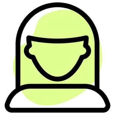 Künt perçemi olan genç kadın avatar.