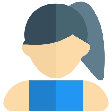 Yan tarafı uzun at kuyruklu kadın avatarı