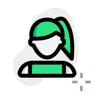 Yan tarafı uzun at kuyruklu kadın avatarı