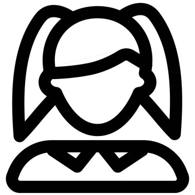 İki midilli ve resmi üniformalı kadın avatarı