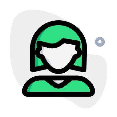 Kısa saçlı genç kadın avatar