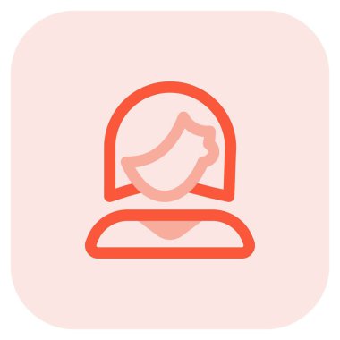 Yan kahküllü kısa saçlı kadın avatar