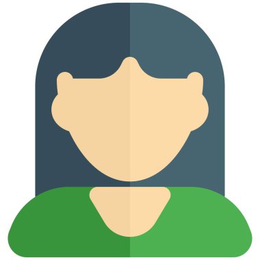 Orta kısmı uzun saçlı kadın avatarı