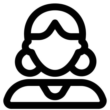 Perde perdeleri ve düşük uzay çörekleri olan kadın avatarı