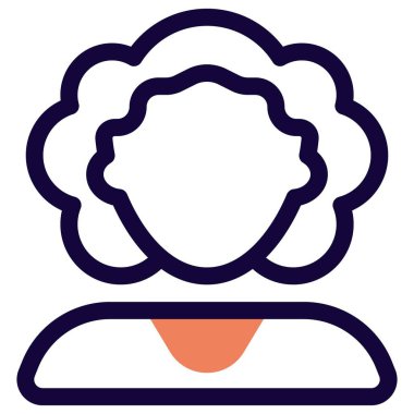 Dağınık bukleli kadın avatar