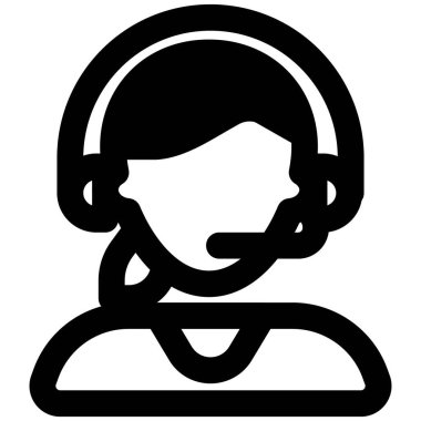 Düşük atkuyruklu ve kulaklıklı genç profesyonel kadın telekulak.