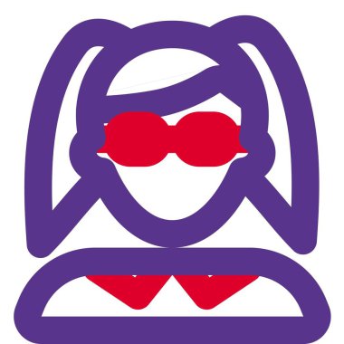 İki midilli ve gözlük takan resmi üniformalı kadın avatarı.