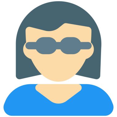 Düz kısa saçlı, gözlük takan genç kadın avatar.