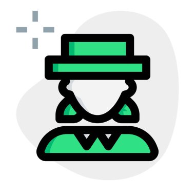 Düşük midilli ve domuz pastası şapkalı kadın avatarı.