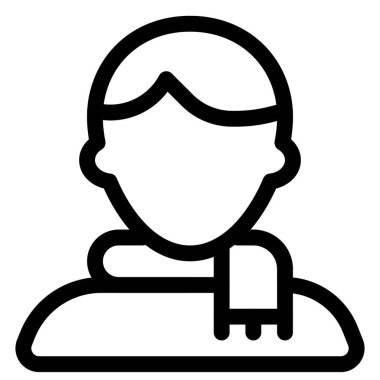 Genç adam yarı saç stili, atkı takıyor.