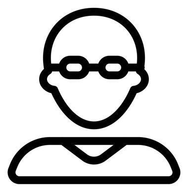 Gözlüklü kel adam avatarı