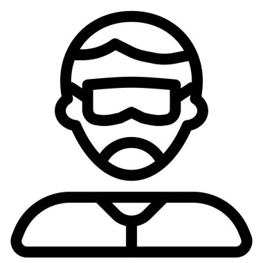 Güneş gözlüklü sakallı adam avatarı