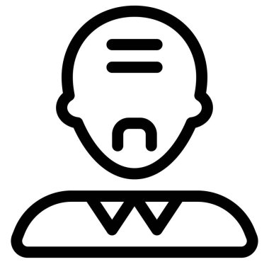 Bıyıklı ve alnında kırışıklıklar olan yaşlı adam avatarı.